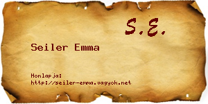 Seiler Emma névjegykártya